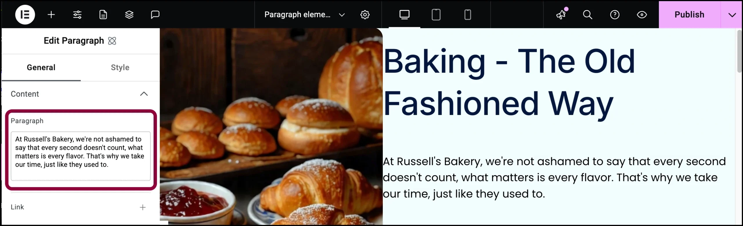 Enter the paragraph text scaled Paragraph element 7