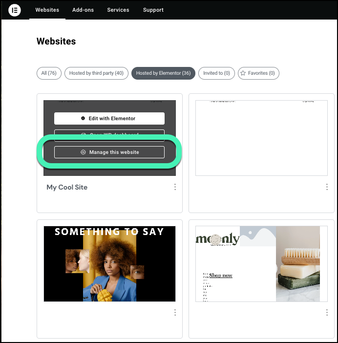 Manage this website Access your error logs 1