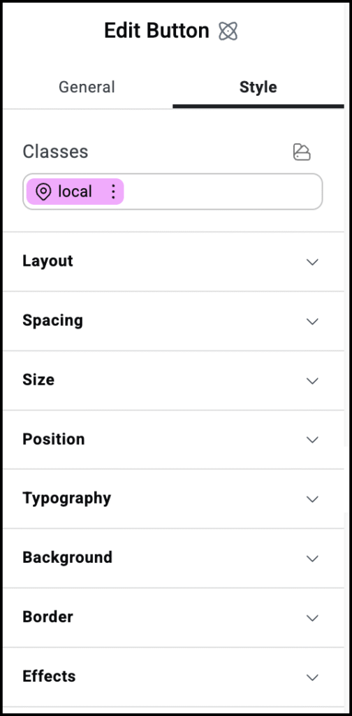 Button element 52 Style tab 2 Button element 51