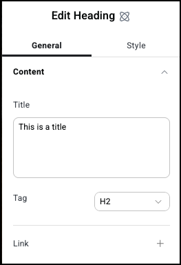 Flexbox element 30 The general tab Flexbox element 29