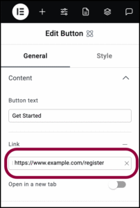 enter the url 2 Button element 11
