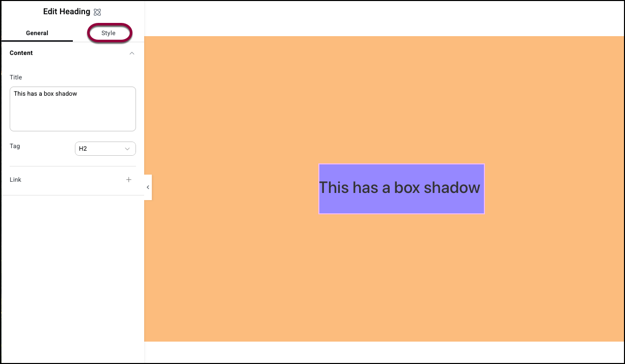 image 30 Style tab - Effects 1