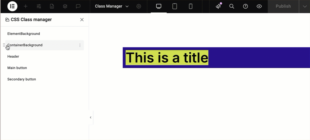 image The Elementor Editor Class Manager 31