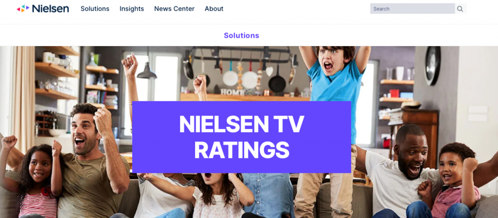 Die Website der Nielsen Ratings.