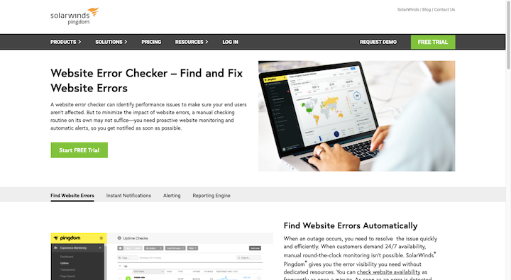 18 solarwinds website error checker 1 Come creare un flusso di lavoro per il web design: Una guida completa 17